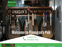 Tablet Screenshot of flanaganspub57.com